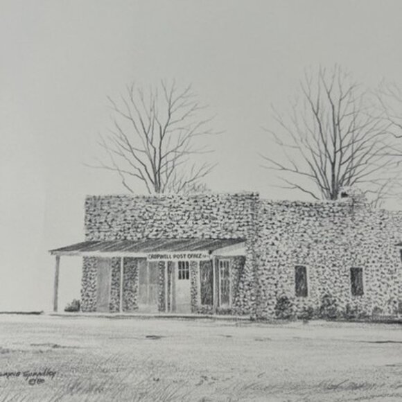 Wayne Spradley Set/2 Cropwell Baptist Church - Post Office Trading Post -Signed - Picture 6 of 16